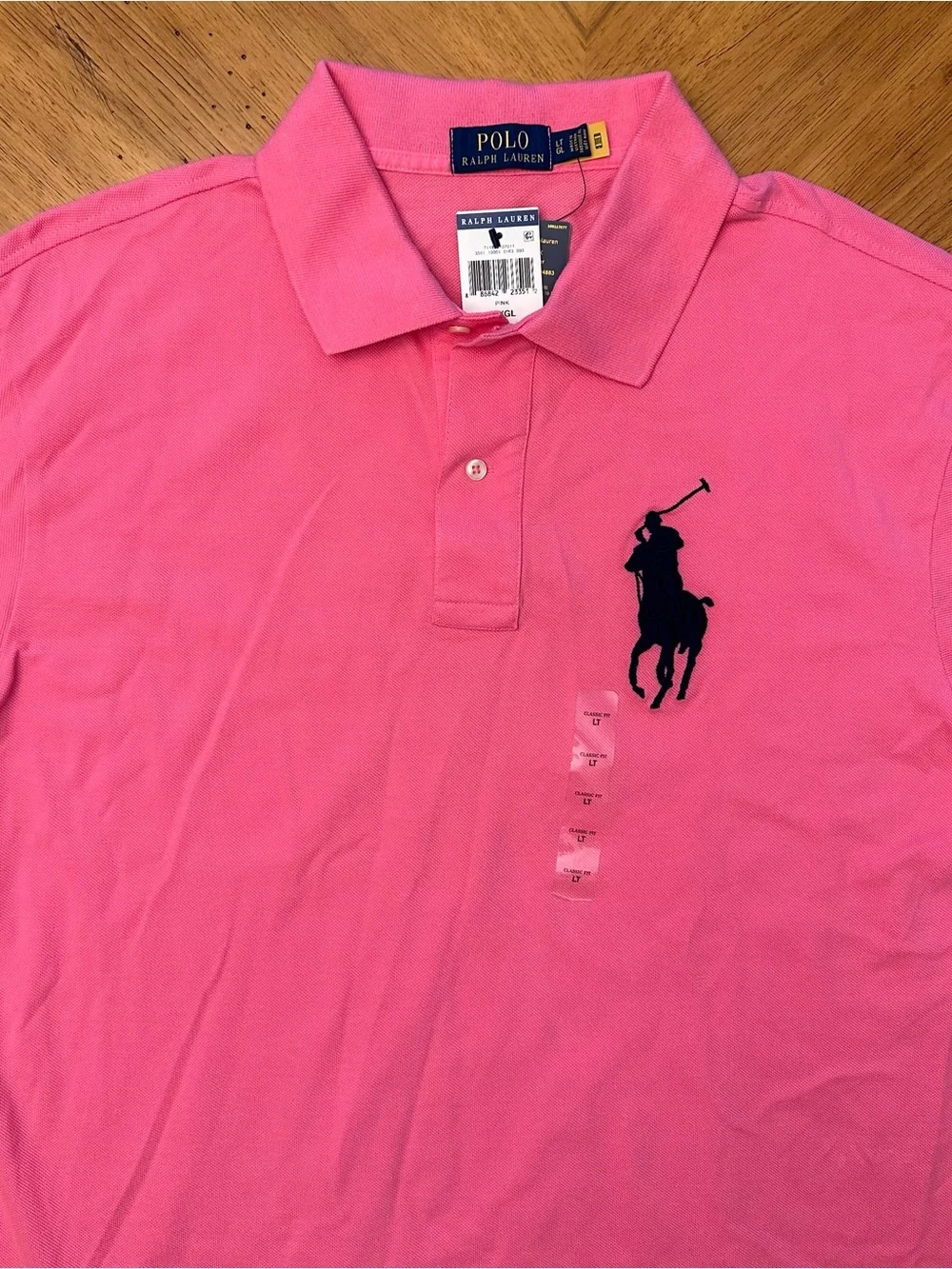 Polo Ralph Lauren Polo Shirt Men's Size LT Pink Big Pony Preppy BIG & TALL - Picture 5 of 11